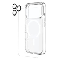 Kore 3 in 1 Protection Pack - Clear Case + Tempered Glass + Lens Protector for iPhone Pro 2026