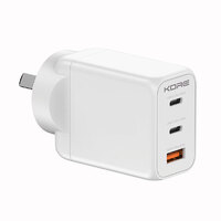 Kore Wall Charger 65W 3 Port PD GaN USB-C & USB-A