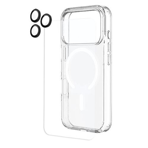 Kore 3 in 1 Protection Pack - Clear Case + Tempered Glass + Lens Protector for iPhone Pro Max 2026