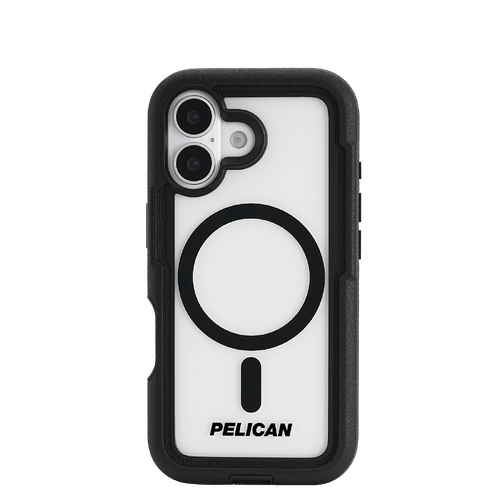 Pelican Voyager MagSafe Case with Holster for iPhone 17 - Black/Clear
