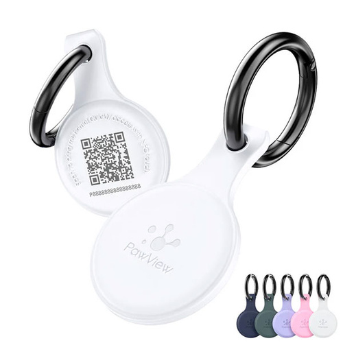 PawView Anti-Loss NFC & QR Code Pet ID Tag, Smart Silent Silicone Pet Tag for Dog and Cat 