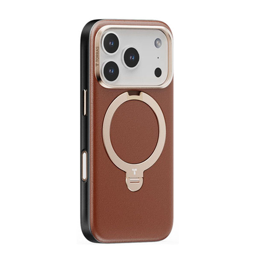 Torras Ostand Spin Fusion Vegan Leather MagSafe Case for 2025 6.3" iPhone Pro